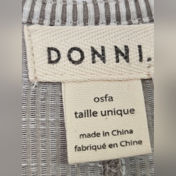 DONNI. Sandwash Cardigan NWT Long Open Front Cotton Blend Size OS - Picture 5 of 9